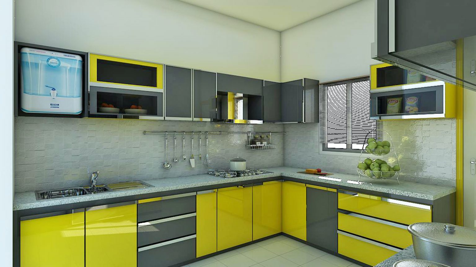 modular kitchen design east facing